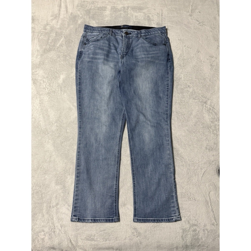 Democracy Womens 16 Girlfriend Relaxed Cuffed Hem Blue‎ Jeans 35x28
